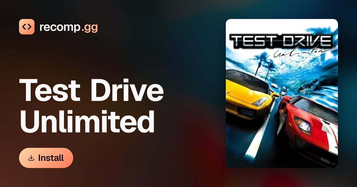 Test Drive Unlimited: PC port, decompilation, recompilation · recomp.gg