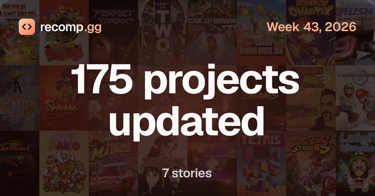 Week 43, 2026: 175 projects updated